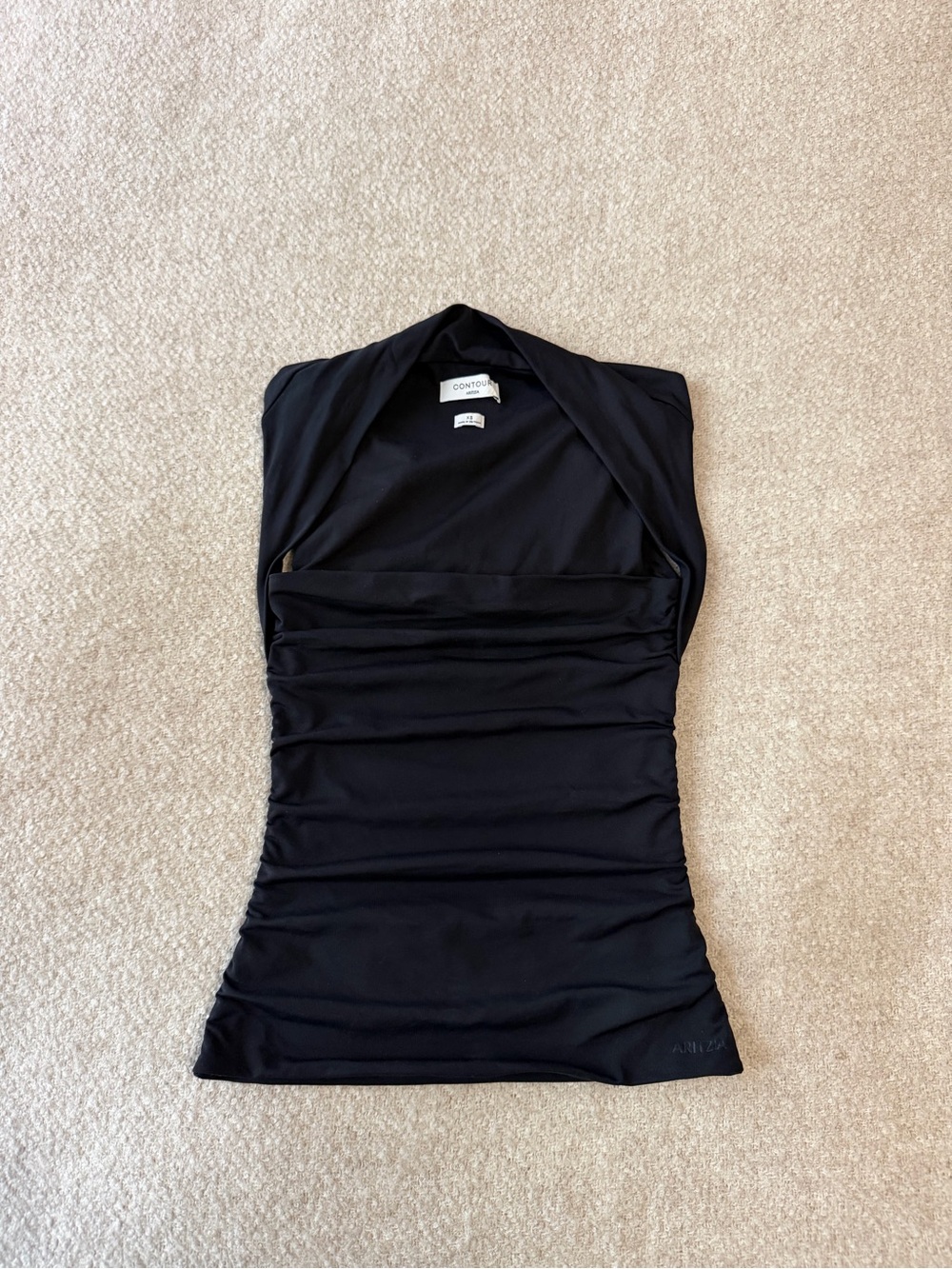 Aritzia Original Contour Flourish Top in Black